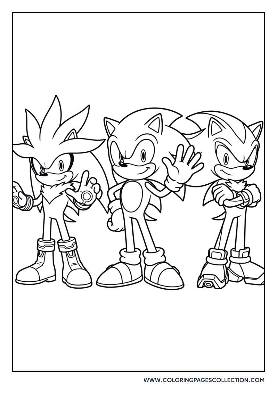Shadow with Hedgehog Friends
