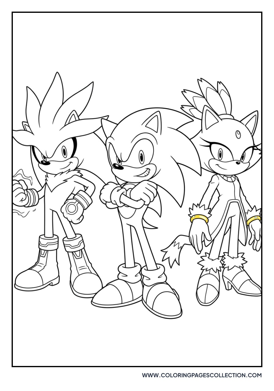 Silver the Hedgehog with Friends