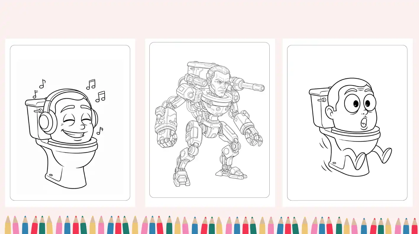 skibidi toilet coloring pages