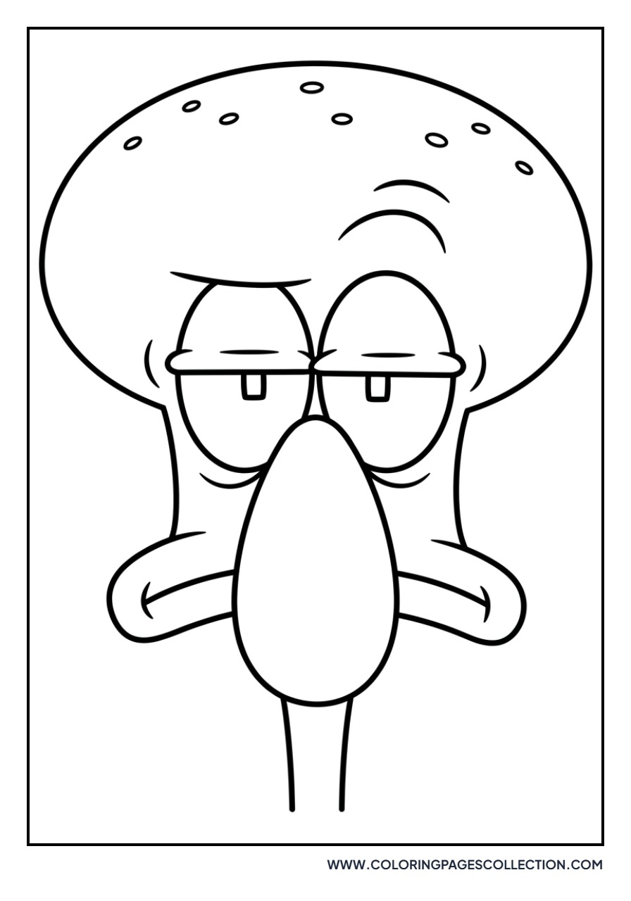 Grumpy Squidward Face