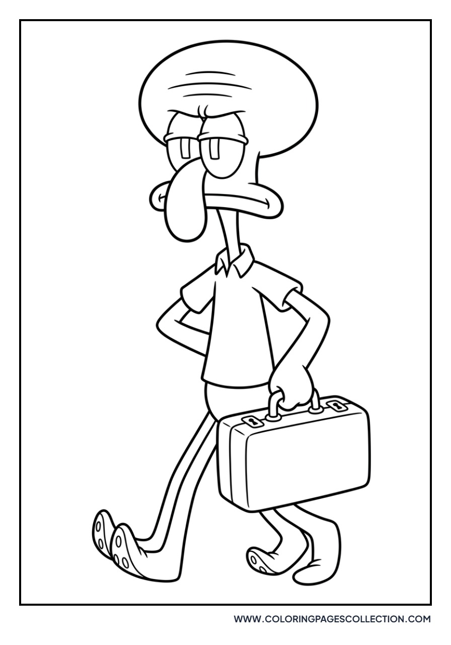 Squidward and his Clarinet Case