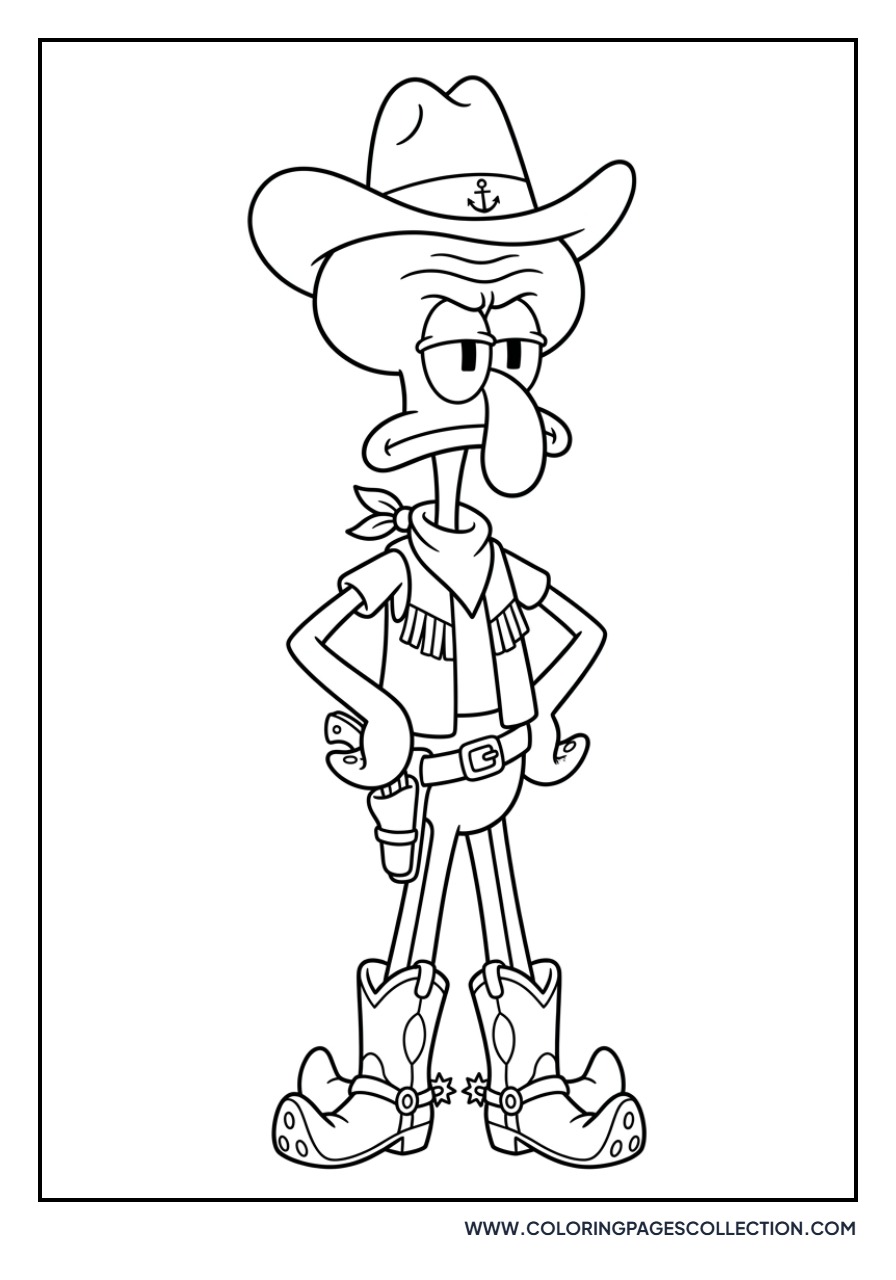 Squidward as a Cowboy