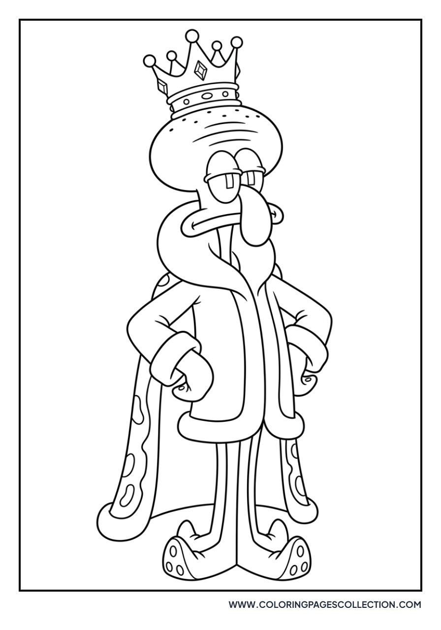 Squidward as a King