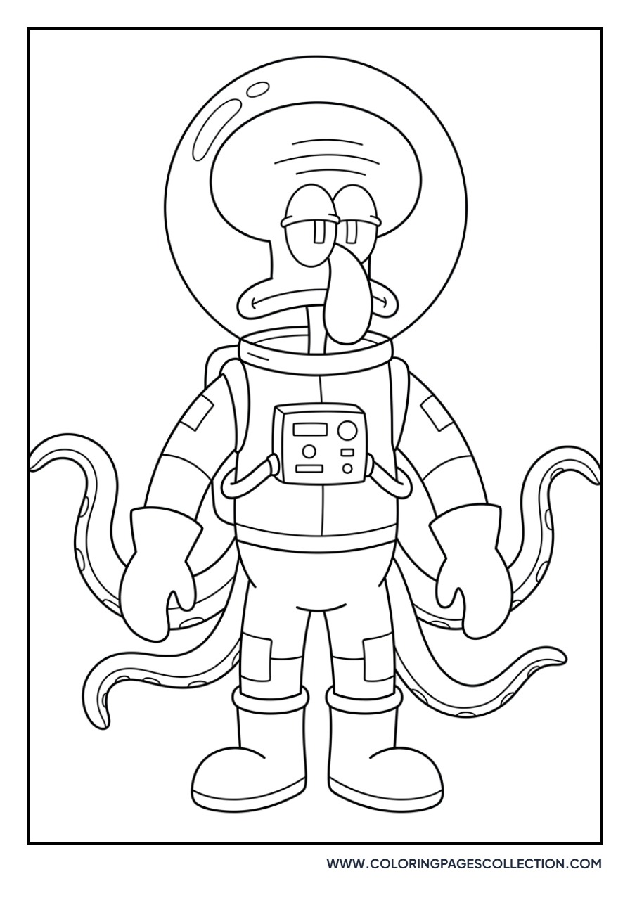 Squidward in a Spacesuit