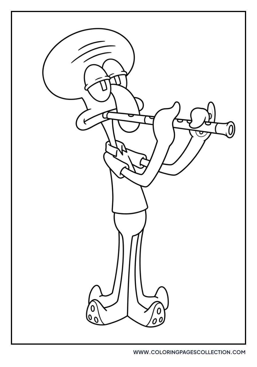 Squidward Playing the Flute