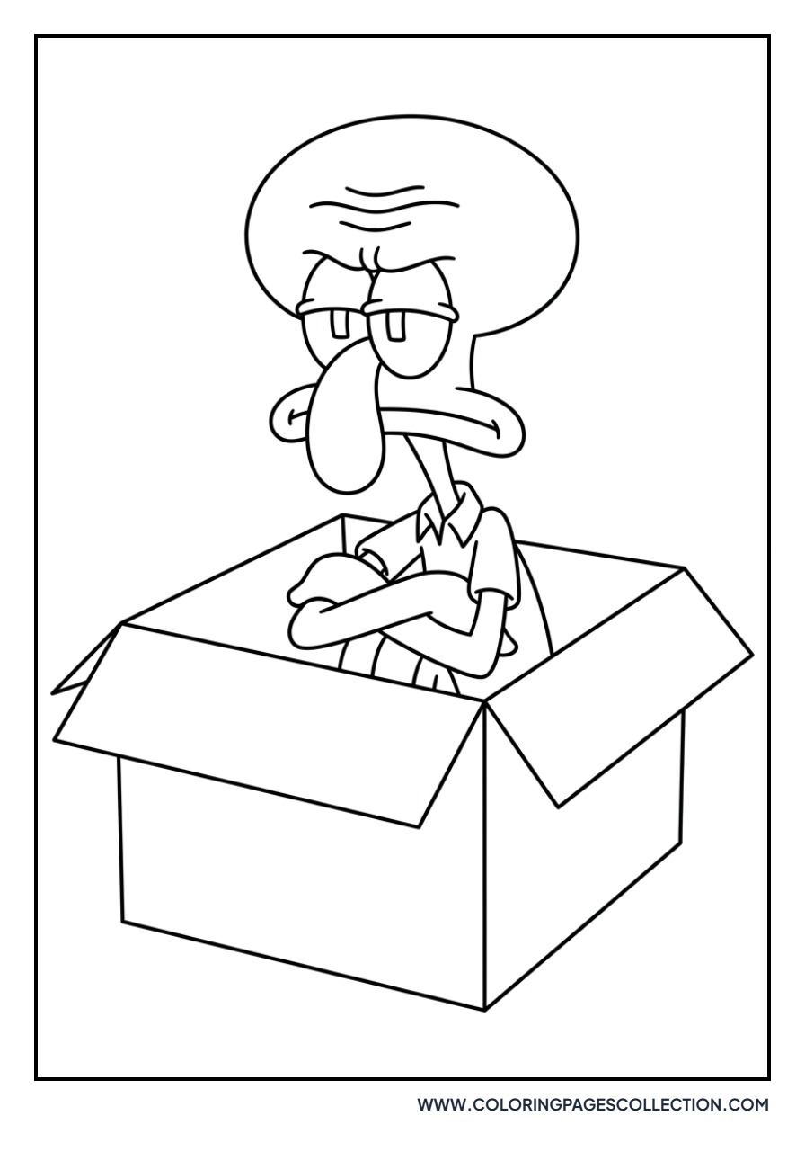 Squidward Stuck in a Box