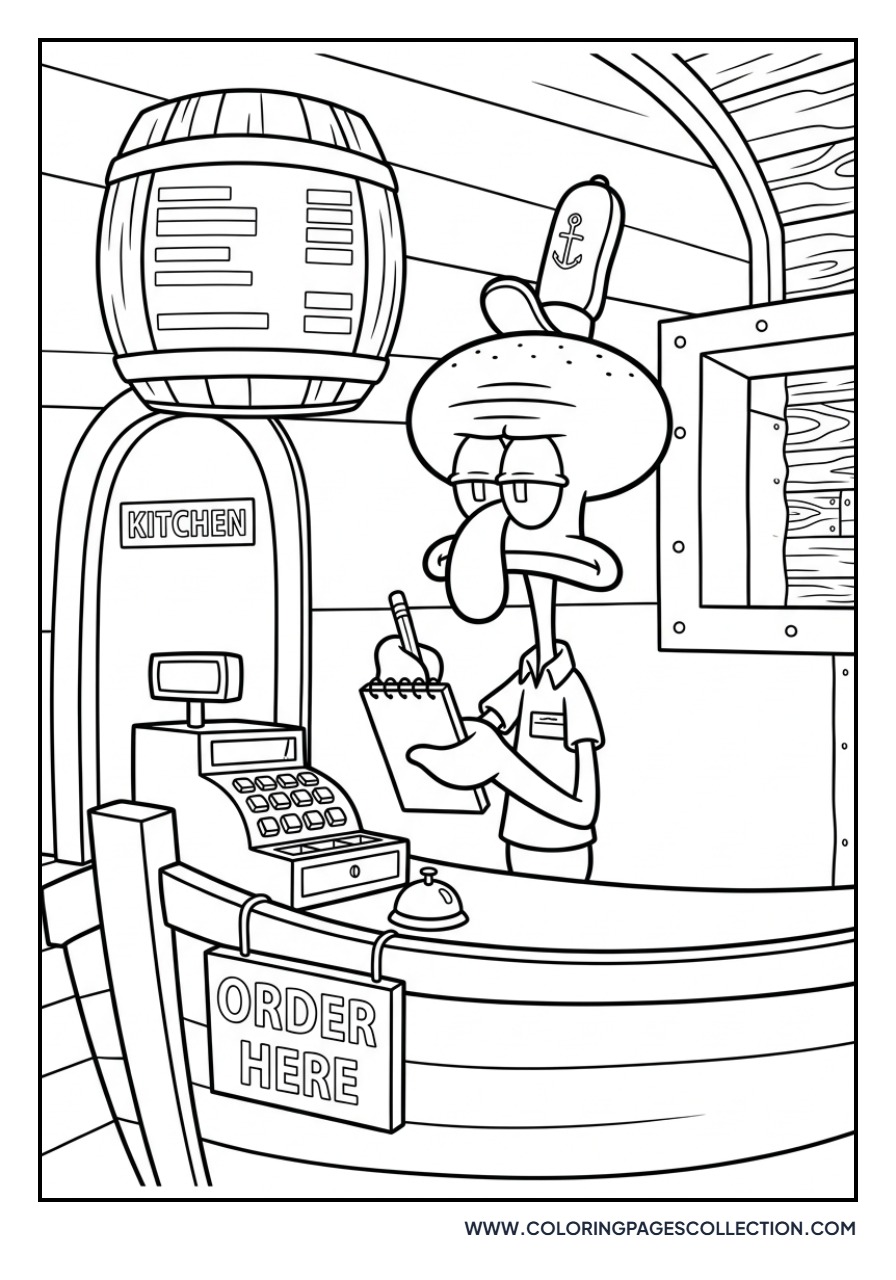 Squidward the Cashier