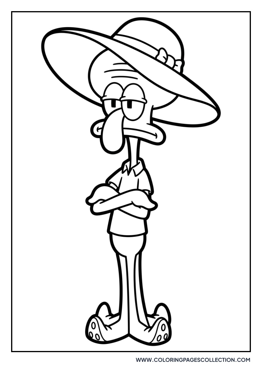 Squidward Wearing a Hat