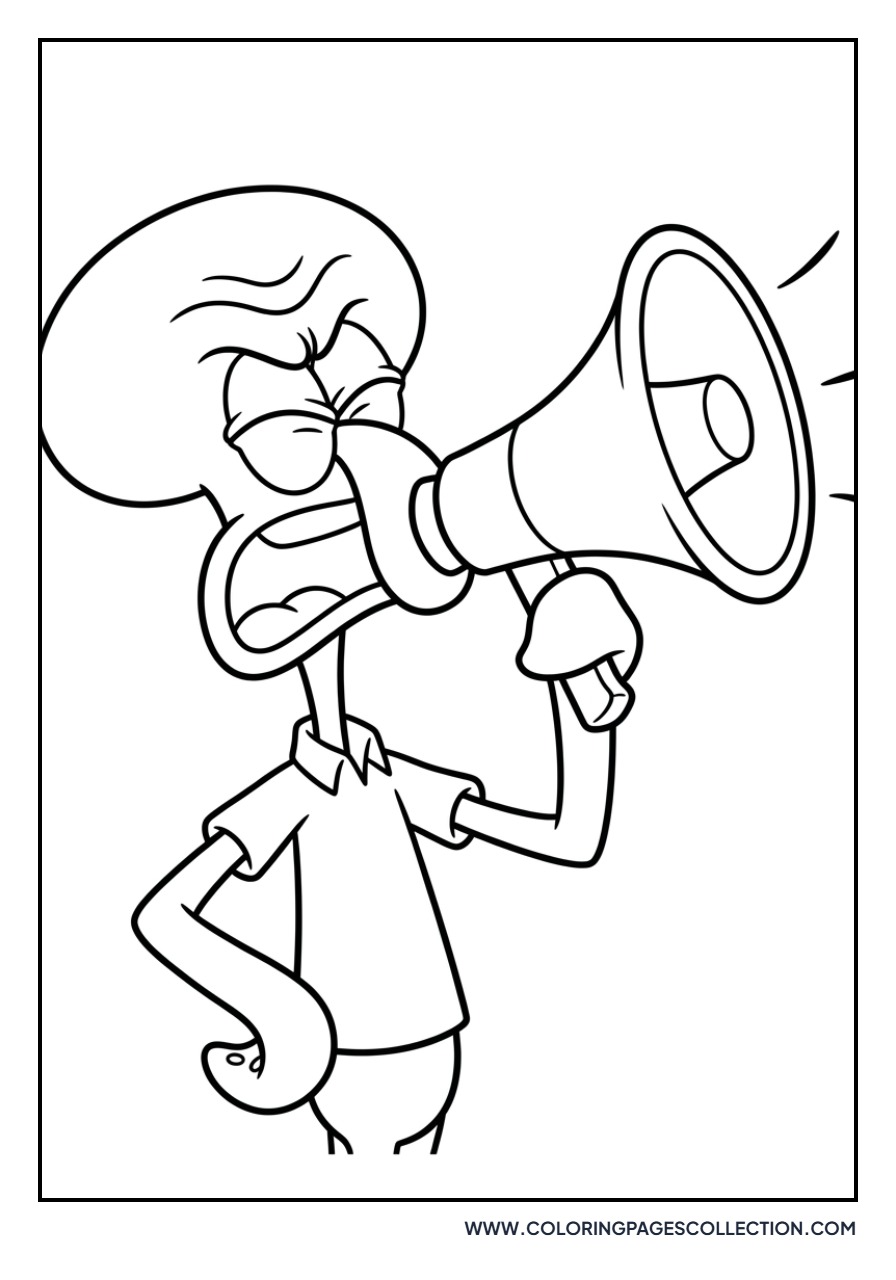 Squidward with a Megaphone