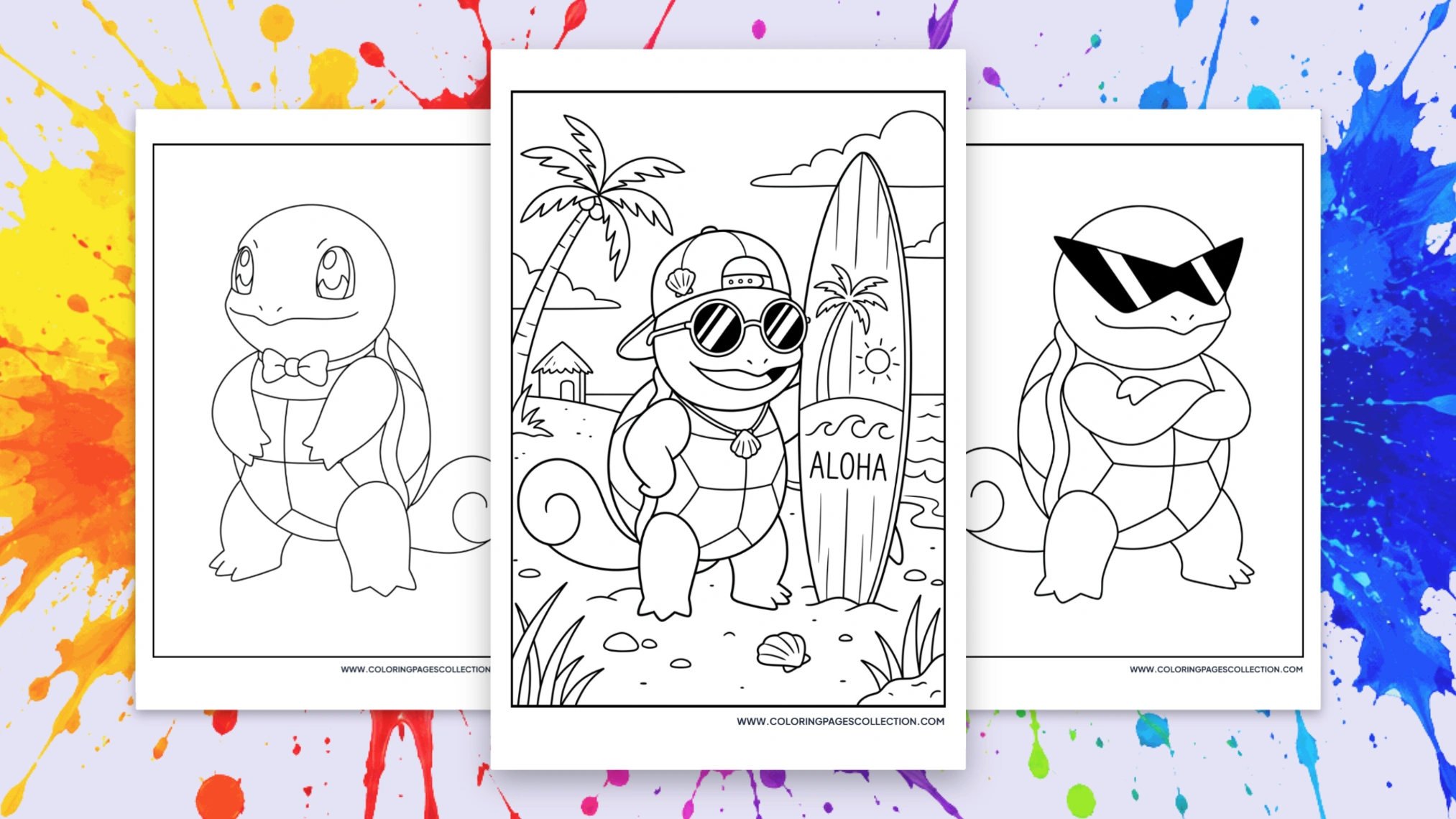 64+ Free Printable Squirtle Coloring Pages
