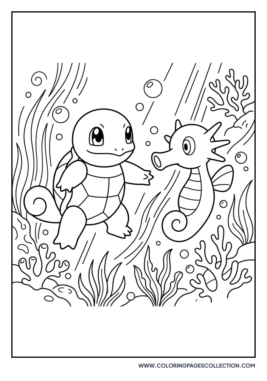 Squirtle and Horsea