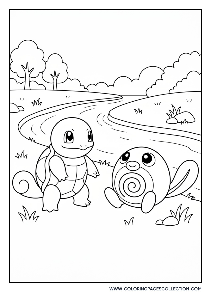 Squirtle and Poliwag