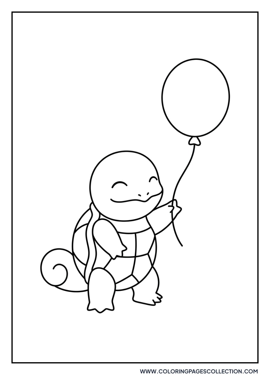 Squirtle Holding a Balloon