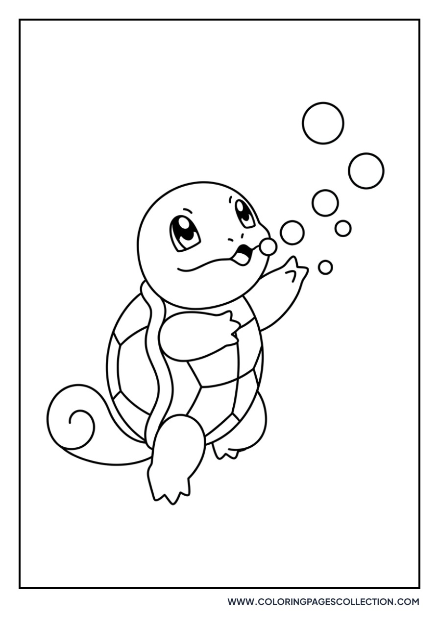 Squirtle Playing with Bubbles