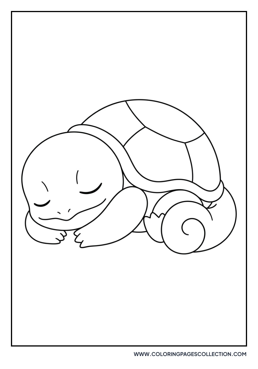 Squirtle Sleeping Peacefully