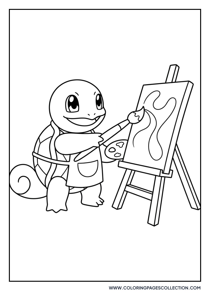 Squirtle the Artist