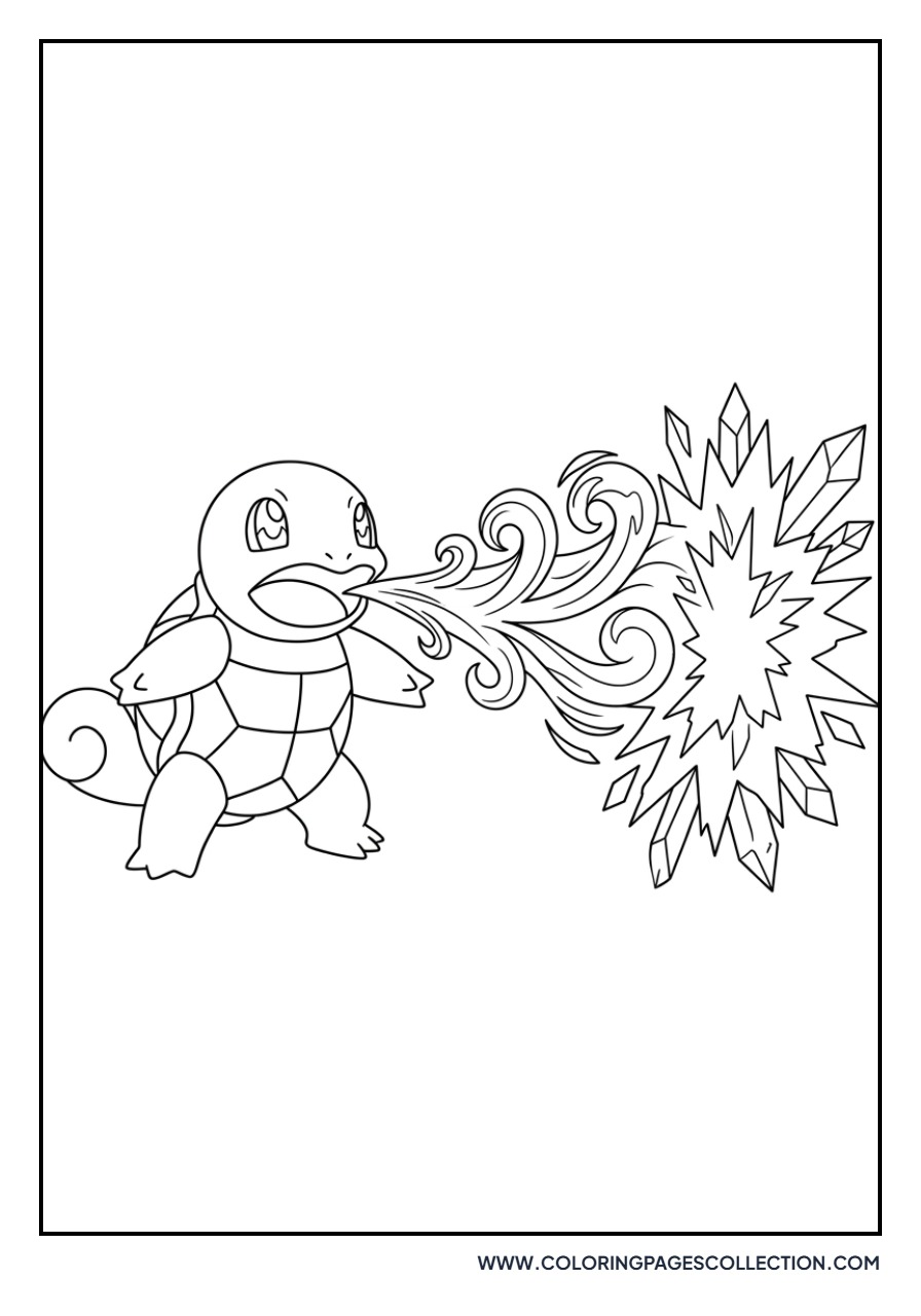 Squirtle Using Ice Beam