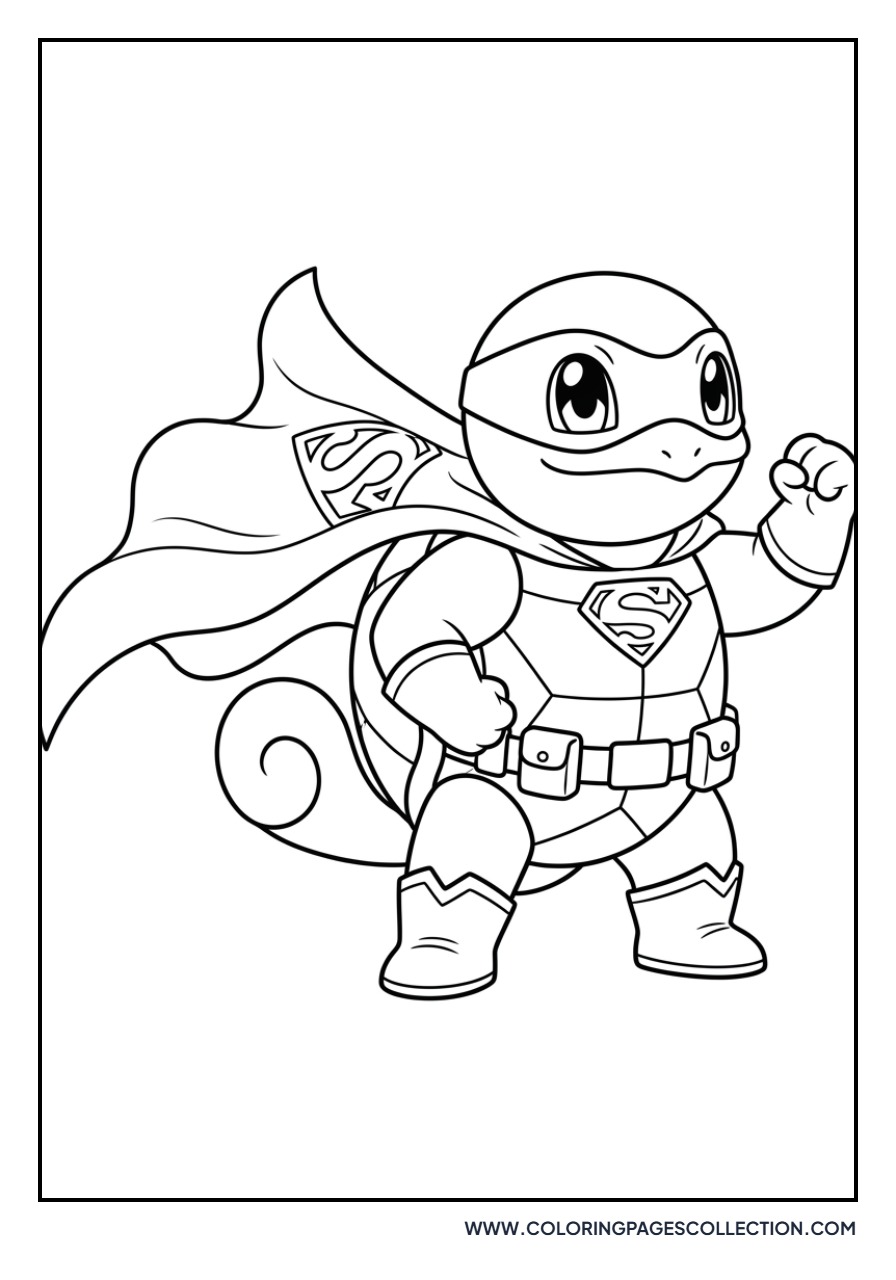 Squirtle Wearing a Cape
