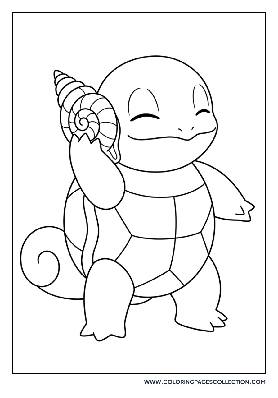 Squirtle with a Seashell