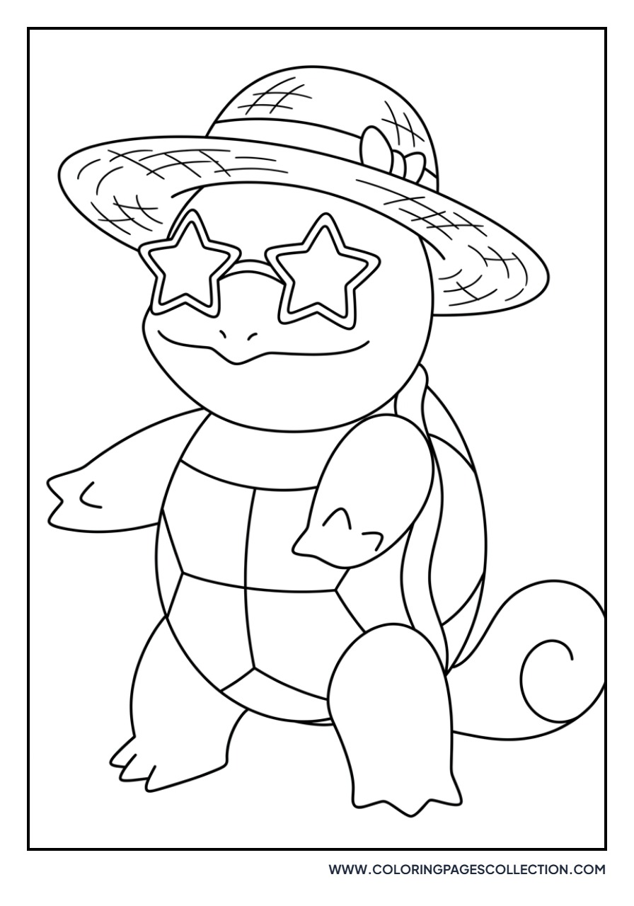 Squirtle with a Straw Hat