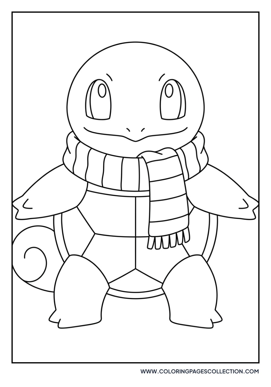 Squirtle with a Winter Scarf