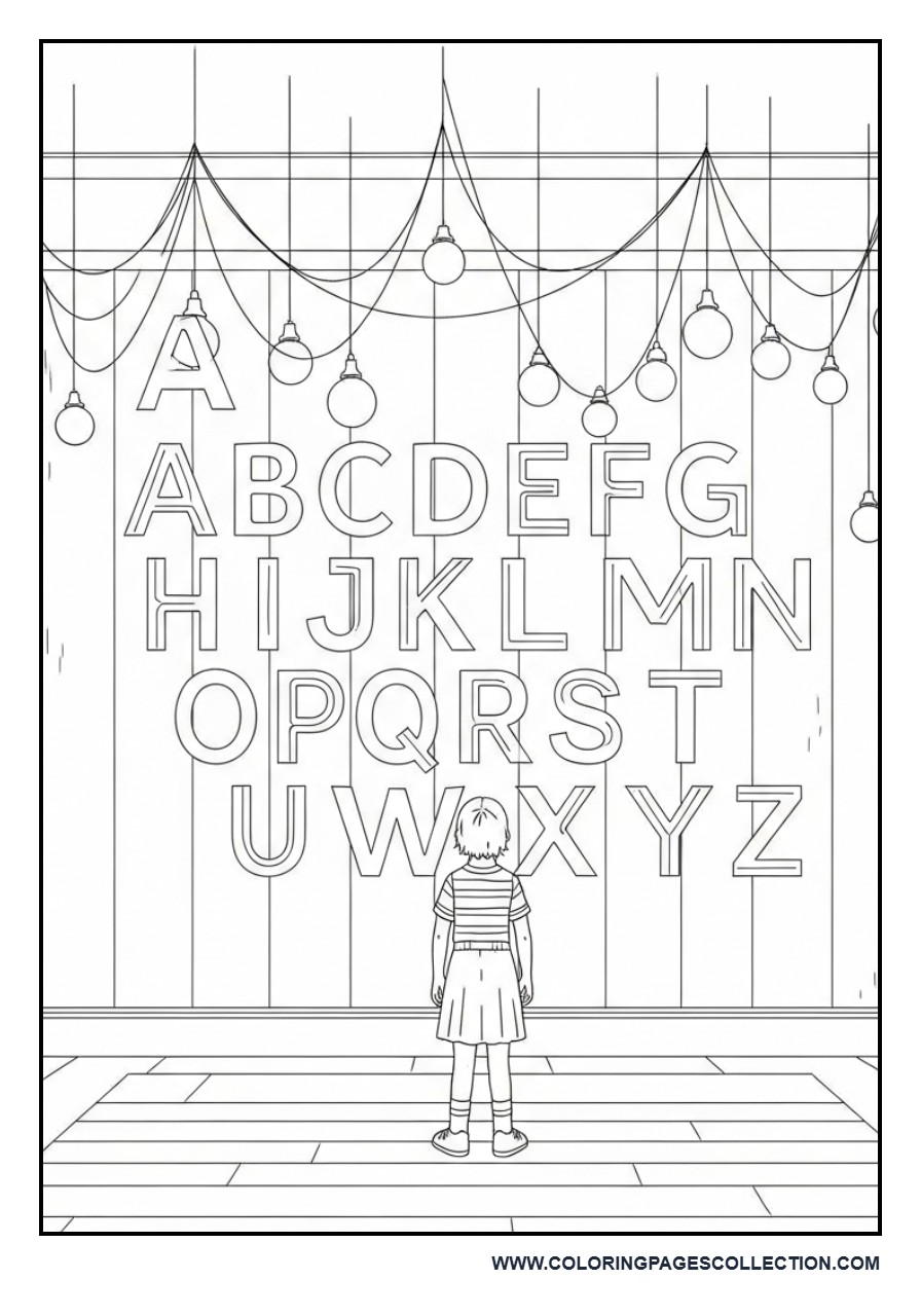 Alphabet Wall Lights Scene