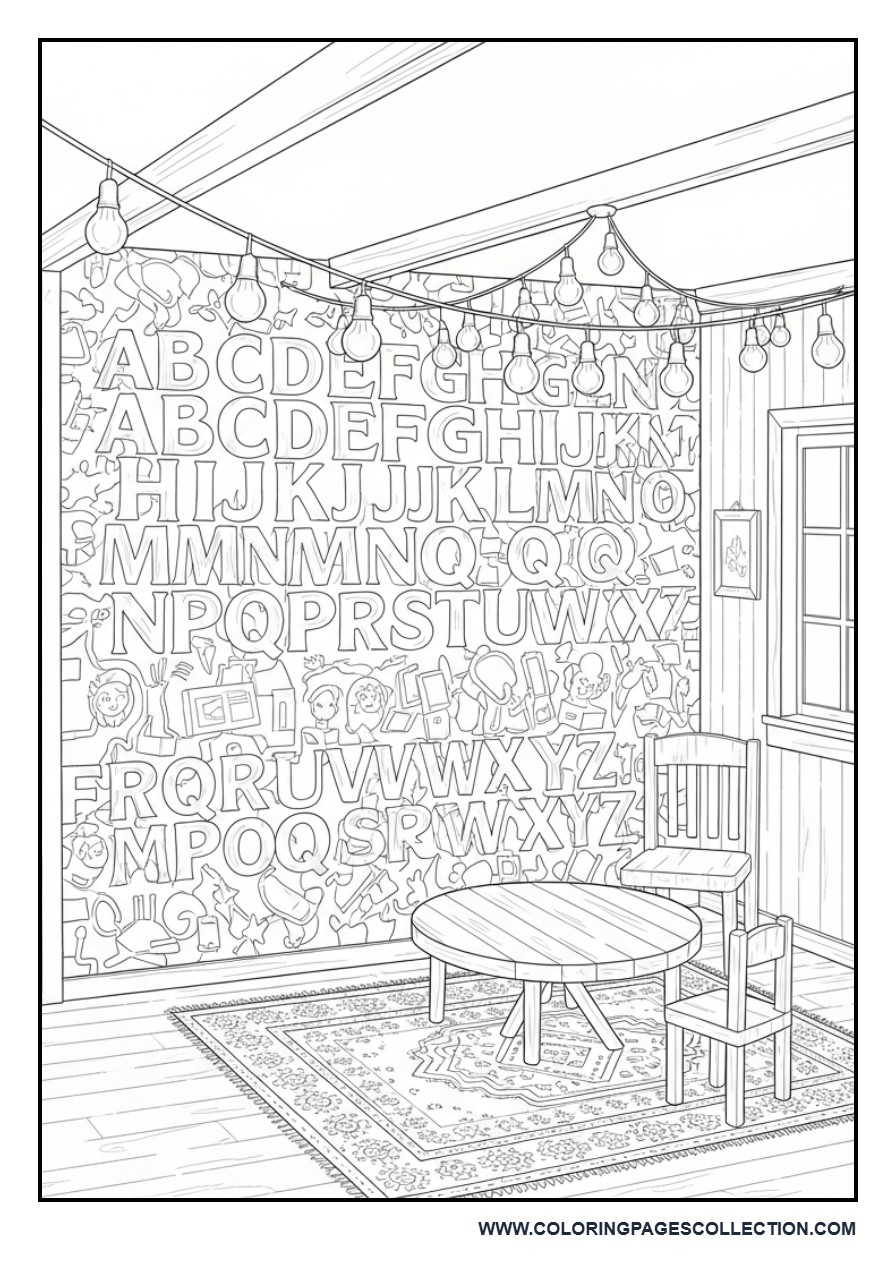 Alphabet Wall Room Detailed