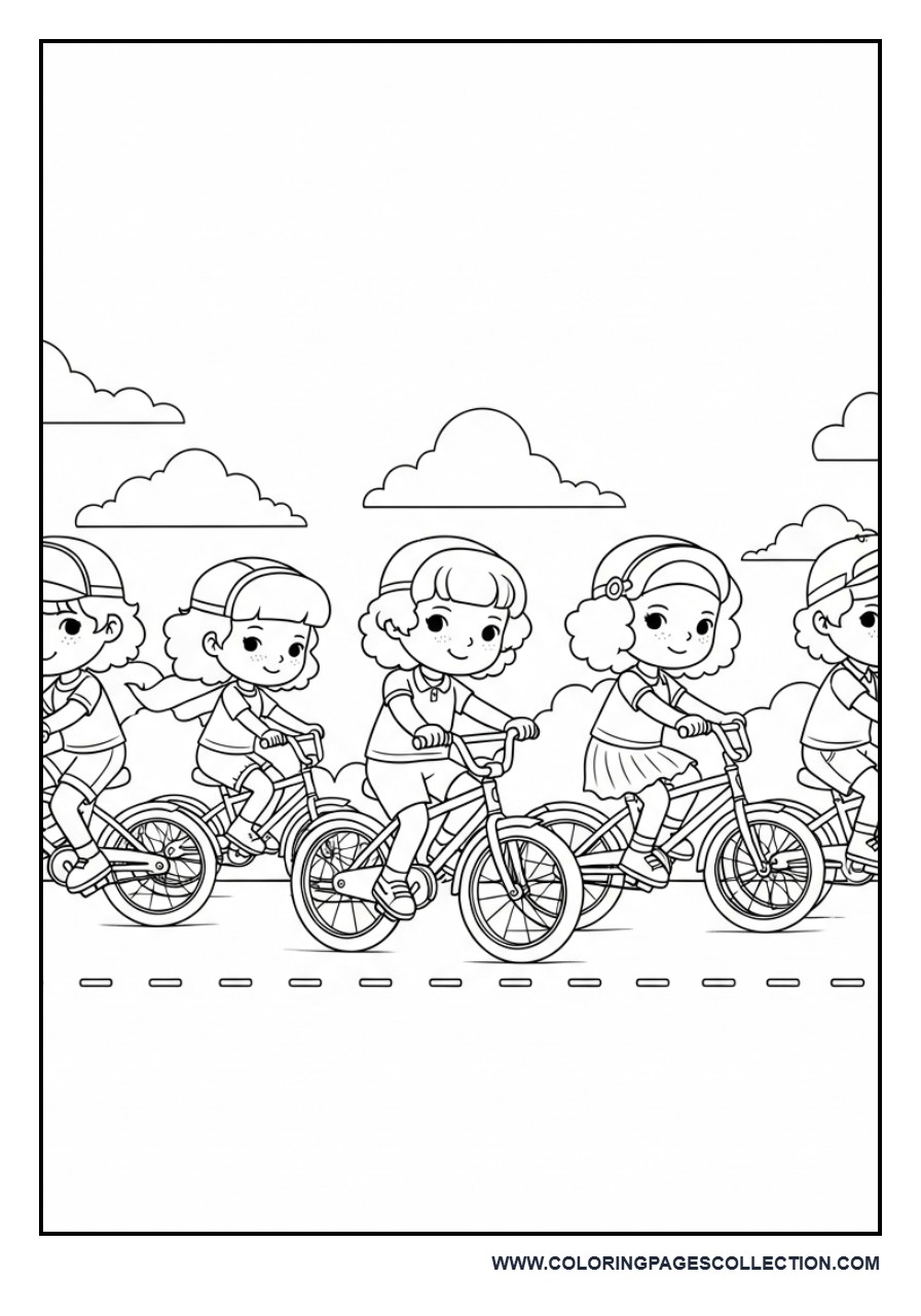 Chibi Bicycle Ride Scene