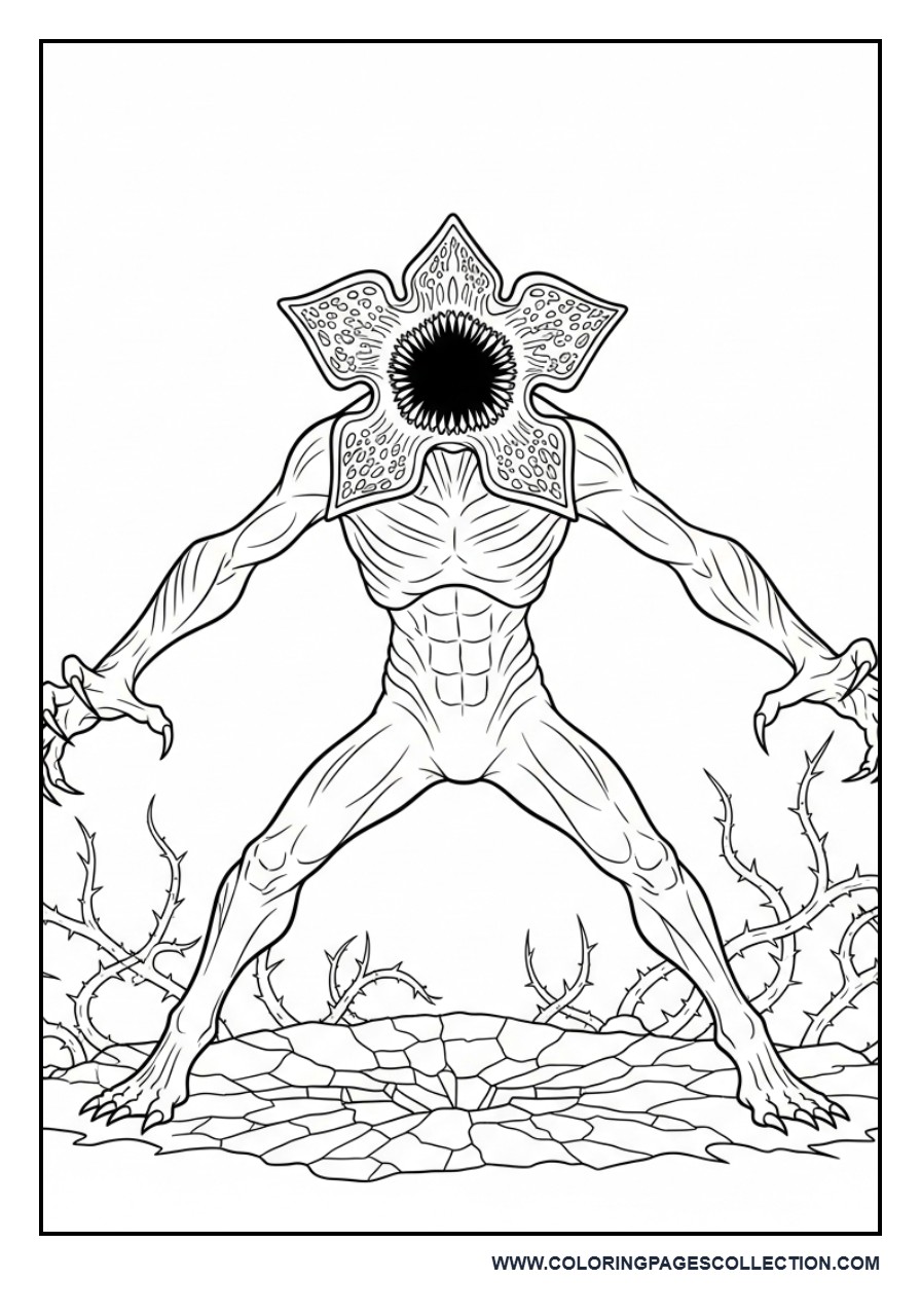 Demogorgon Full Body Attack Pose