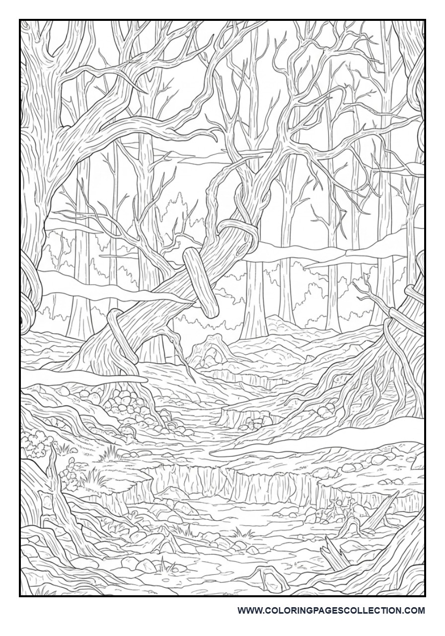 Detailed Upside Down Landscape