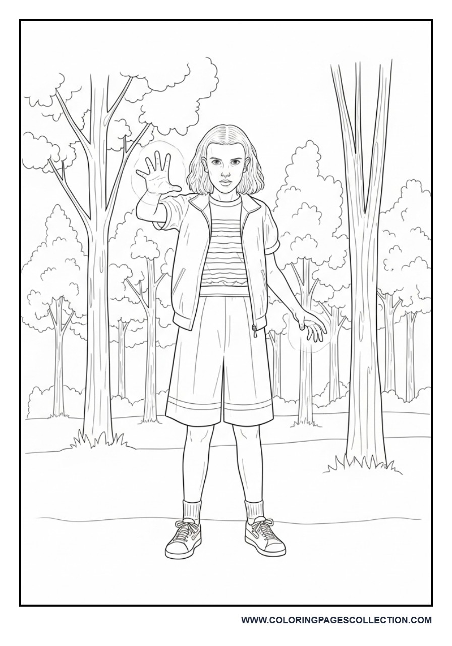 Eleven in Forest Scene