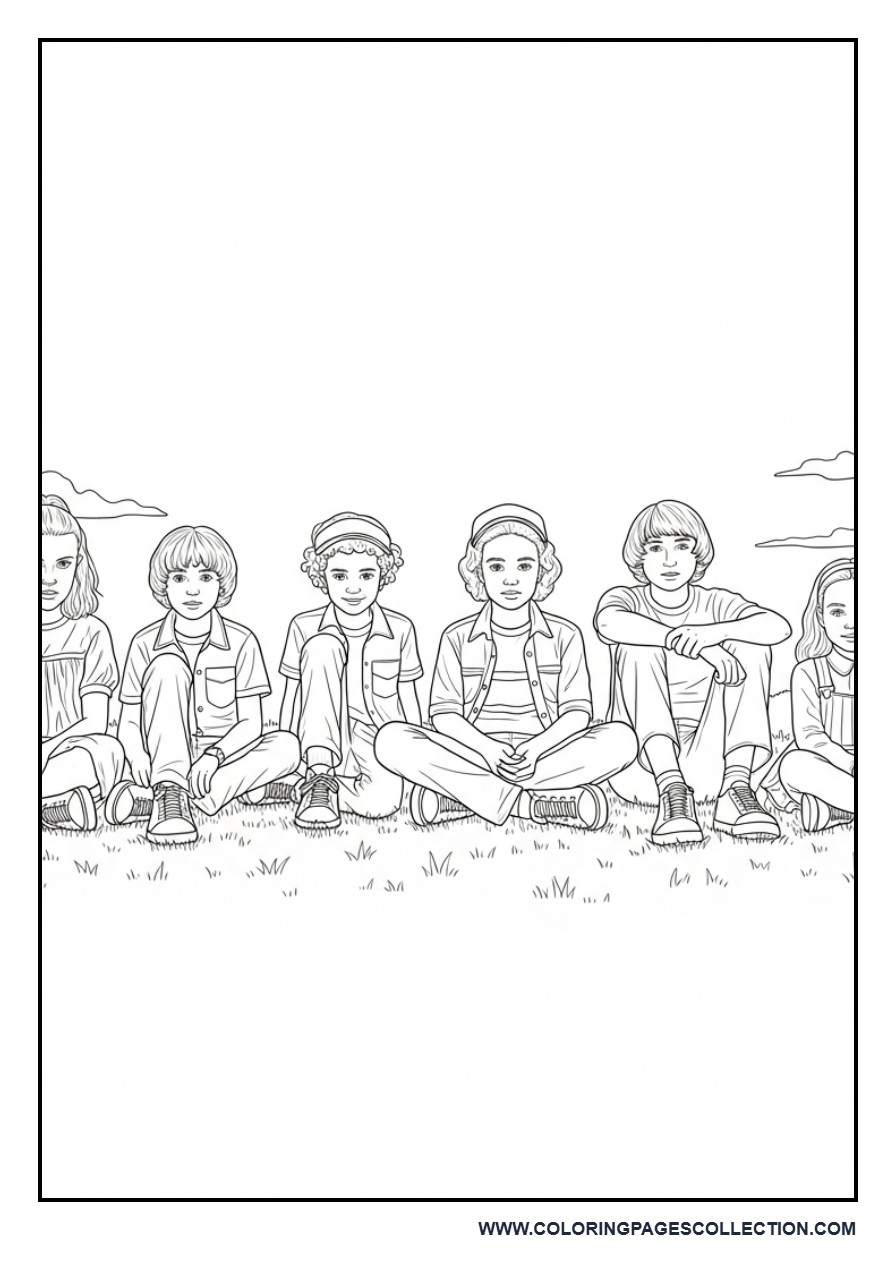 Friends Sitting Together Scene