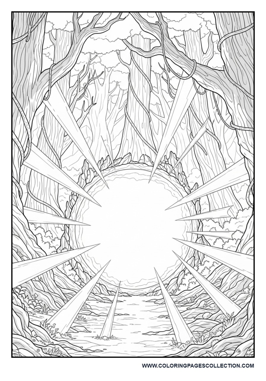 Portal in Forest Scene