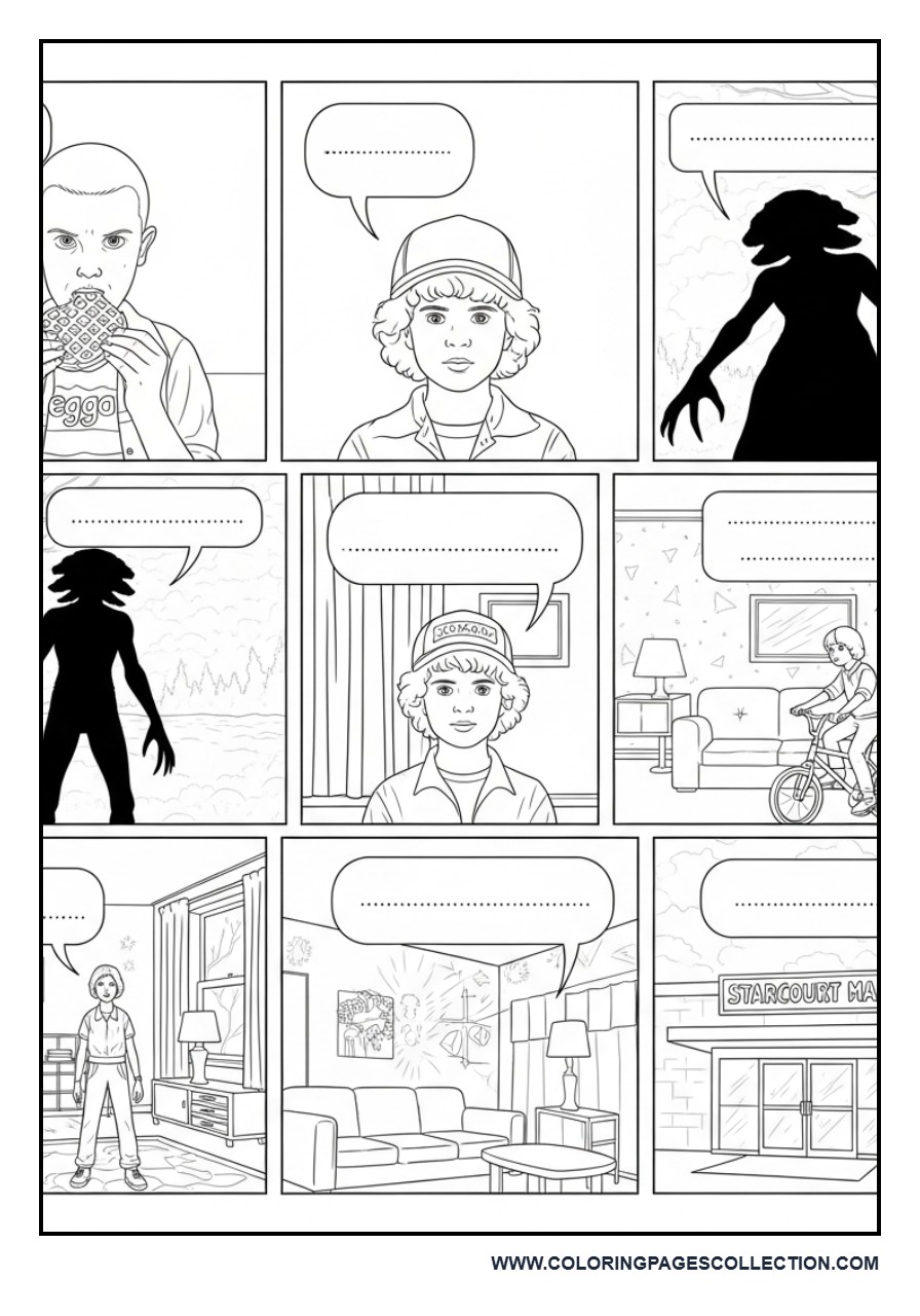 Stranger Things Comic Strip Page