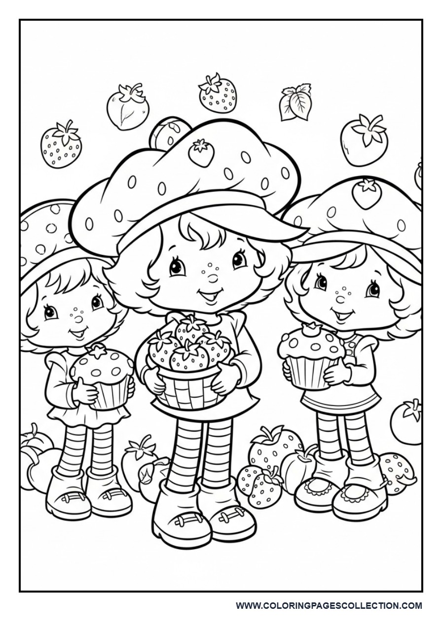 Strawberry Shortcake and All Friends Group Portrait
