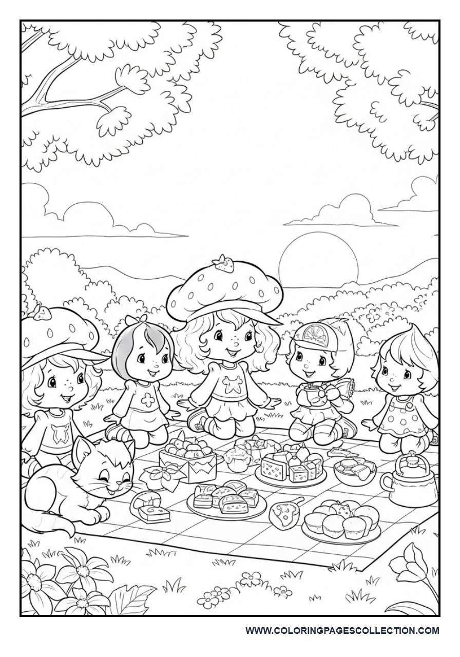 Strawberry Shortcake and Friends at a Berry Carnival Parade