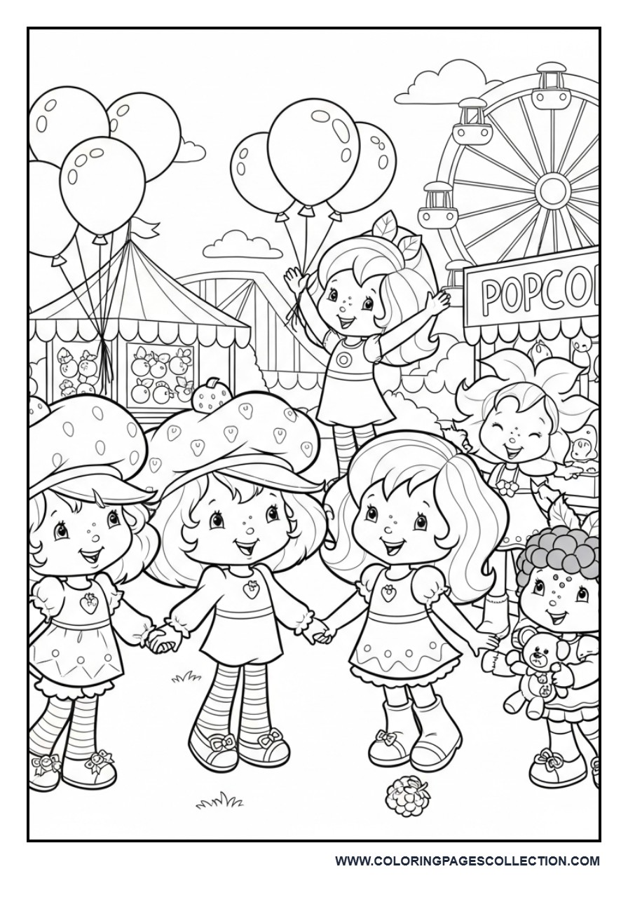 Strawberry Shortcake and Friends at a Friendship Carnival