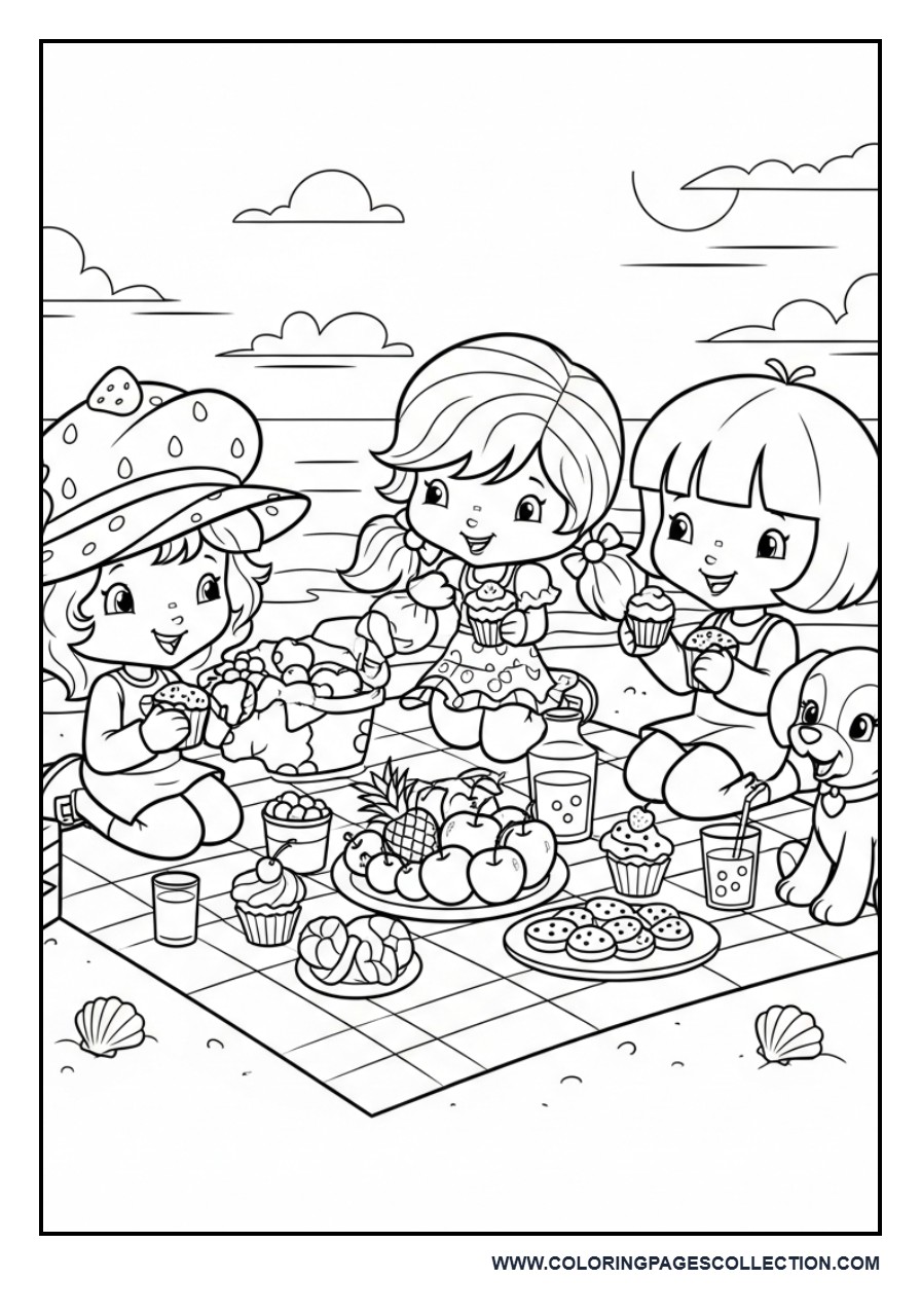 Strawberry Shortcake and Friends Beach Picnic