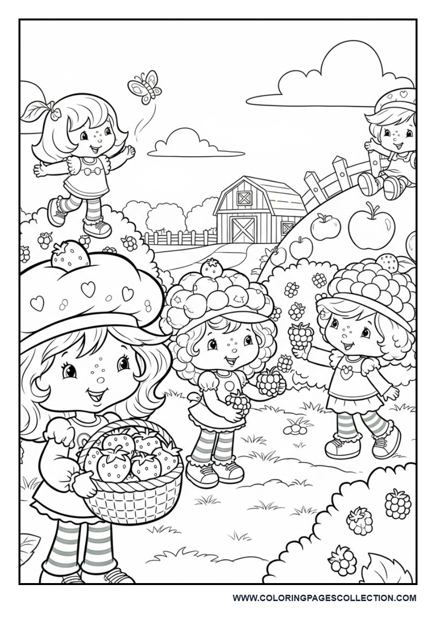 Strawberry Shortcake and Friends Celebrating a Berry Friendship Festival