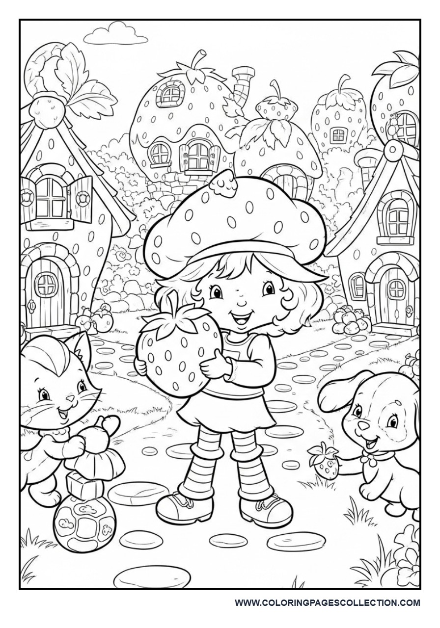 Strawberry Shortcake and Friends Exploring a Magical Berry Village