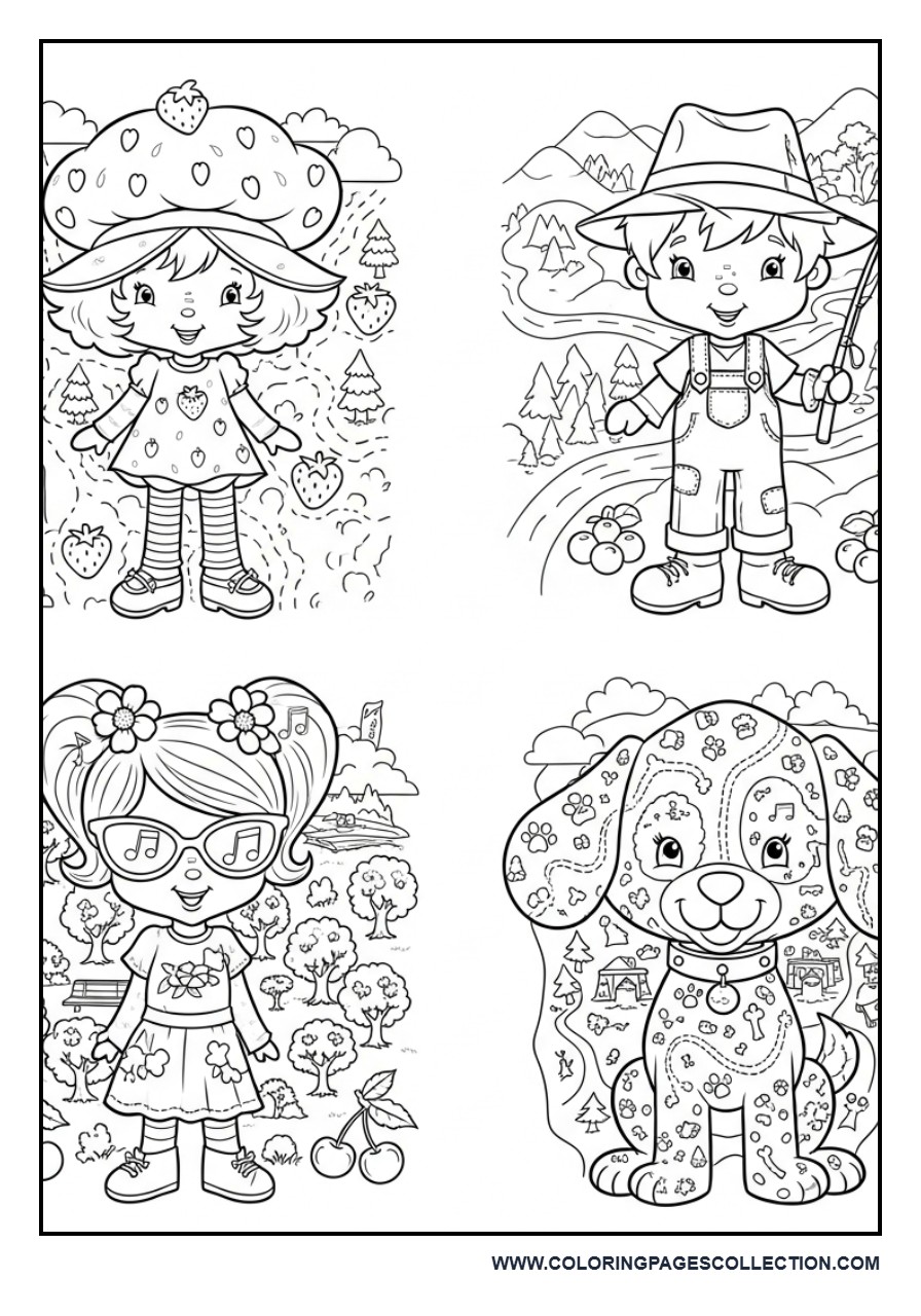 Strawberry Shortcake and Friends Making a Giant Berry Pie