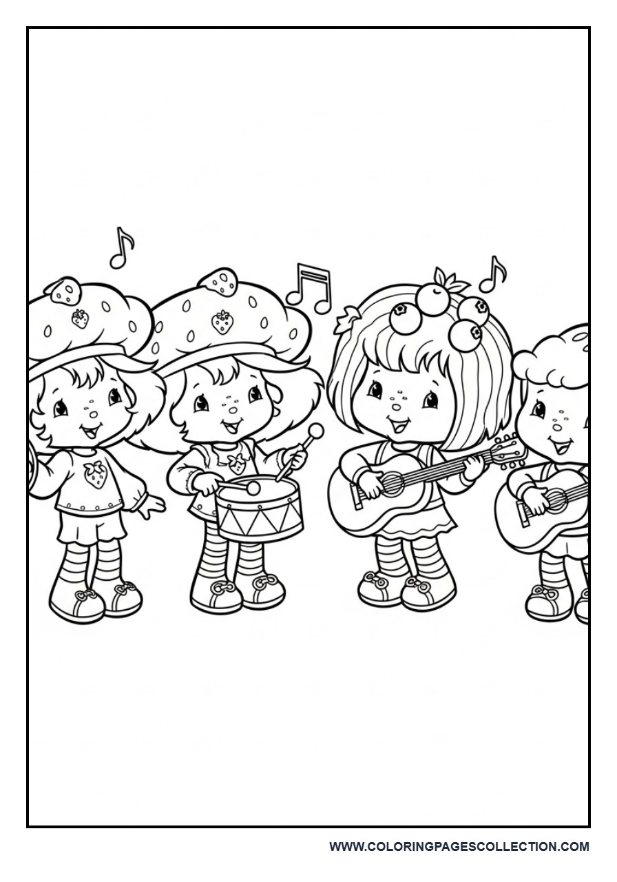 Strawberry Shortcake and Friends Singing and Playing Music