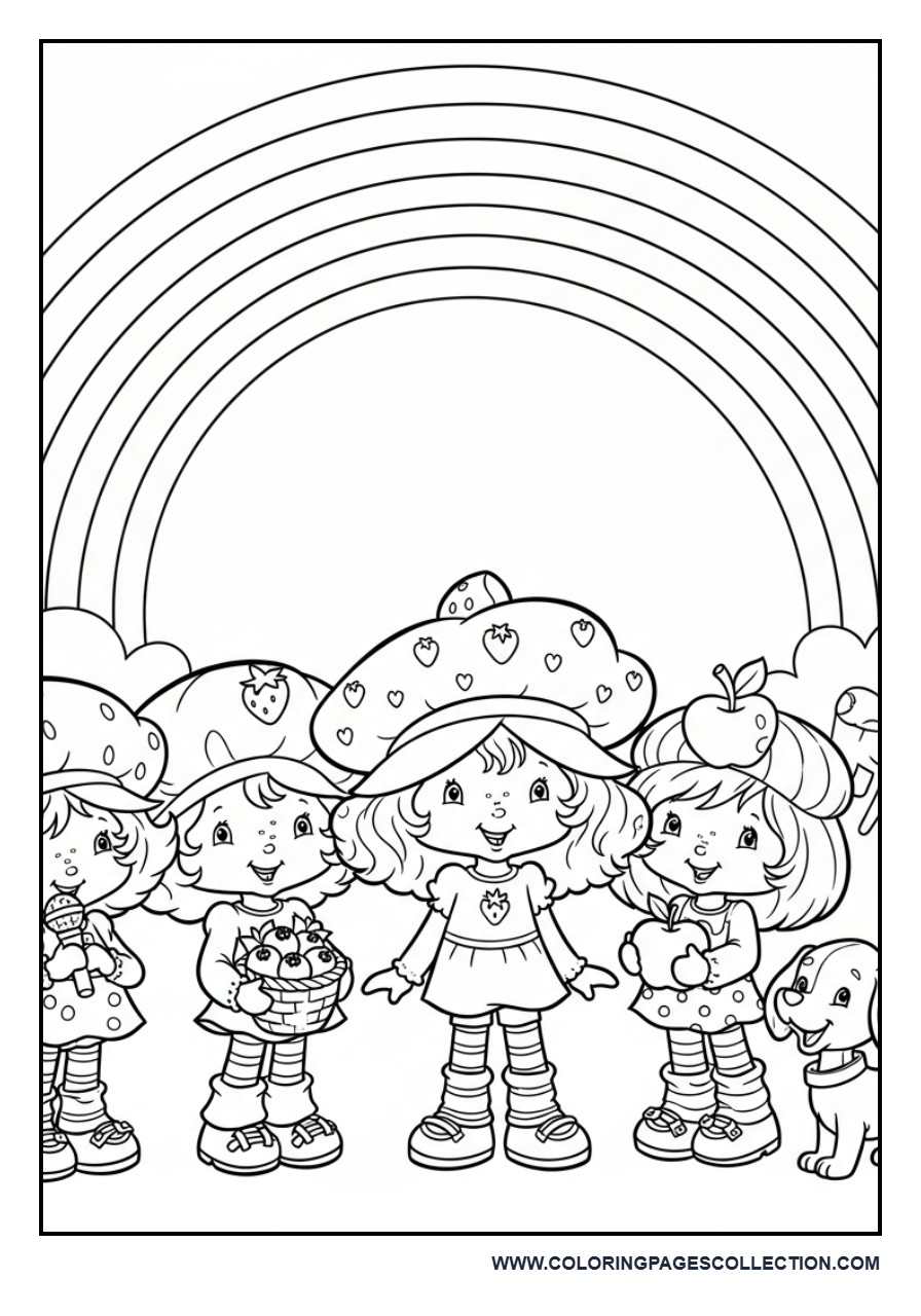 Strawberry Shortcake and Friends Under a Rainbow