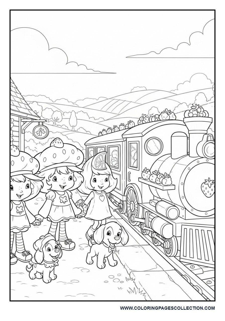 Strawberry Shortcake and Friends Visiting a Berry Flower Shop