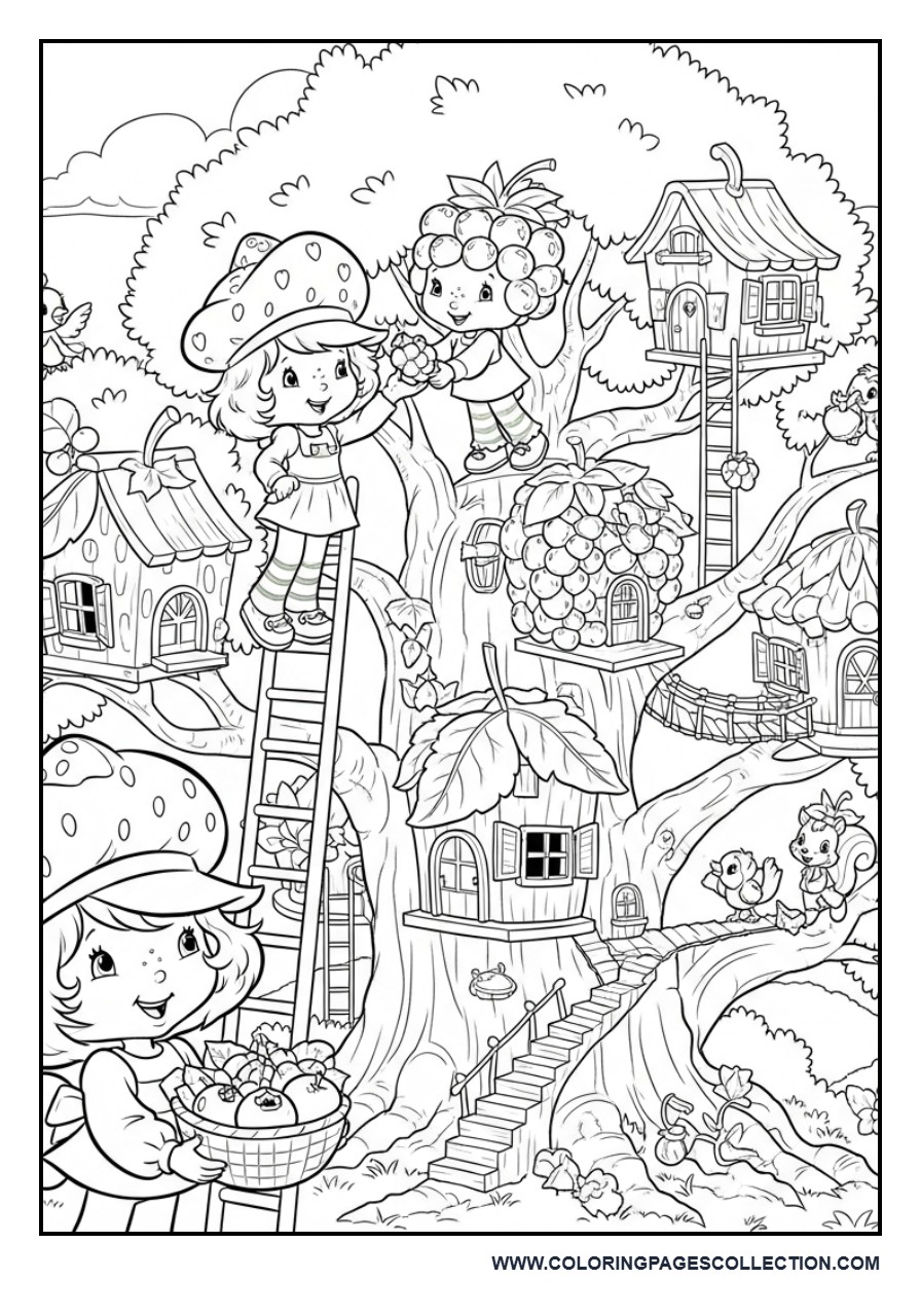 Strawberry Shortcake and Friends Visiting a Berry Wind Garden