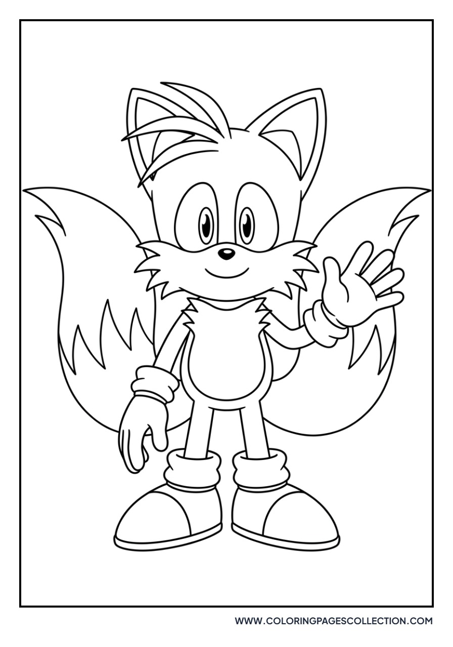 Tails Coloring Page