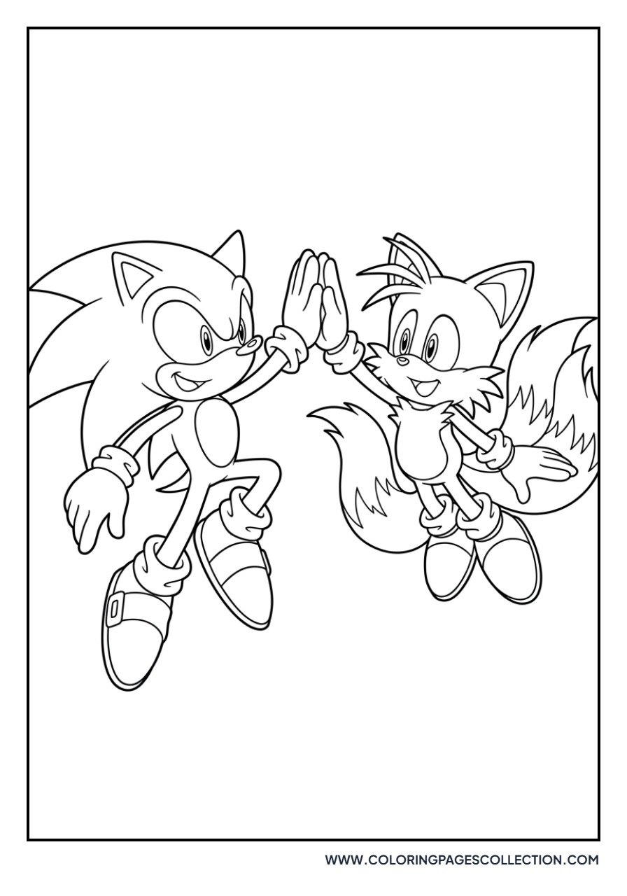 Tails and Sonic High-Five