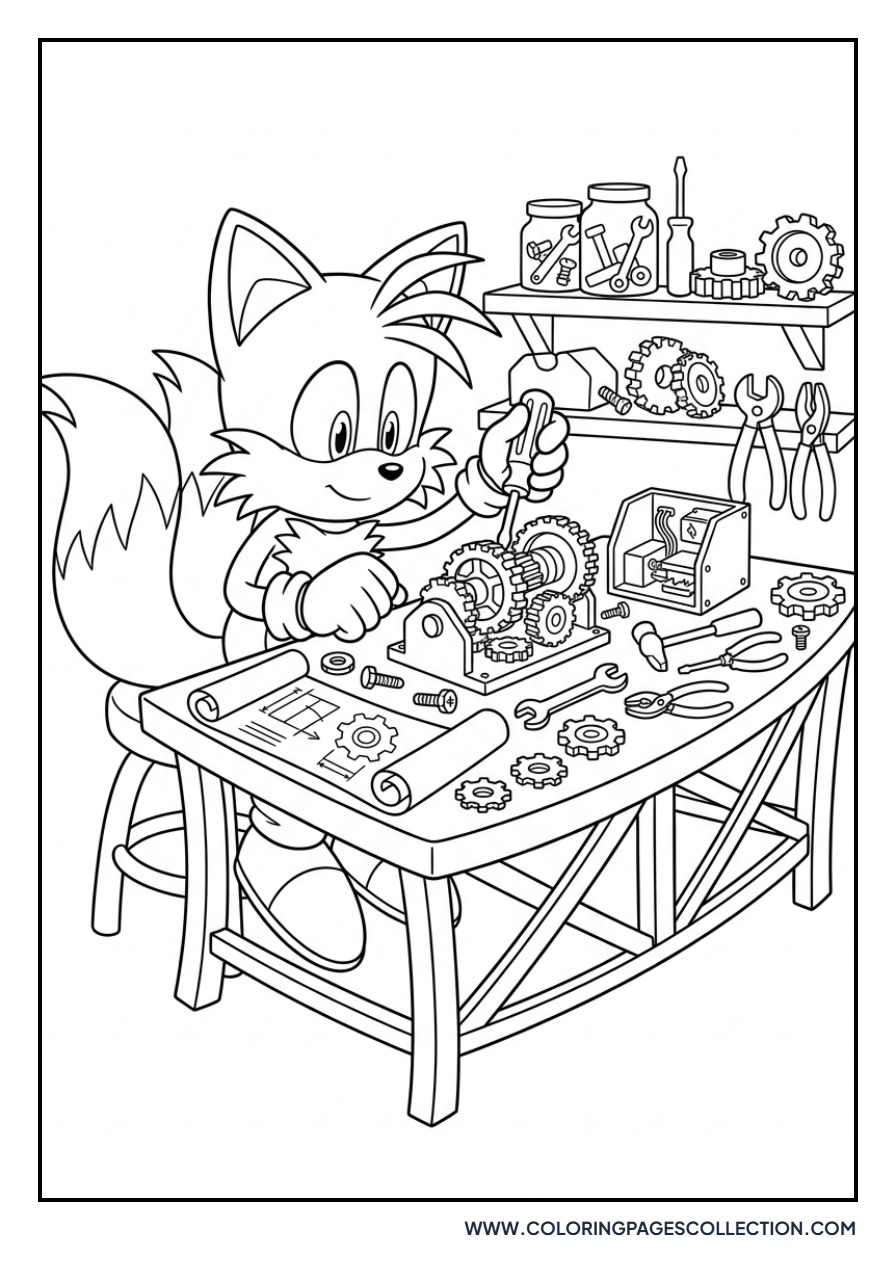 Tails Building a Gadget