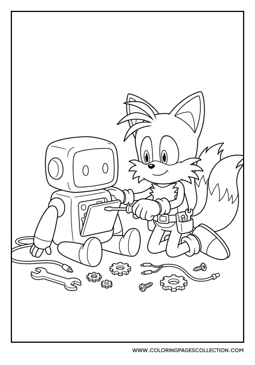 Tails Fixing a Robot