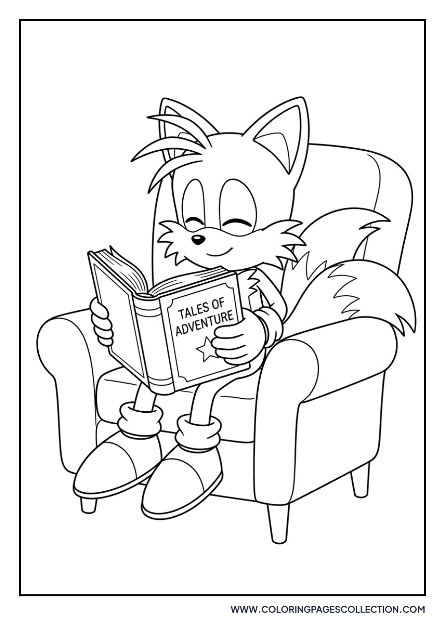 Tails Reading a Book